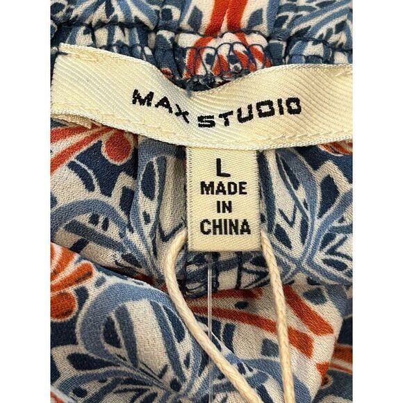 Max Studio Womens Size Large Abstract Print Wide Leg Pants Multicolor - Picture 3 of 6